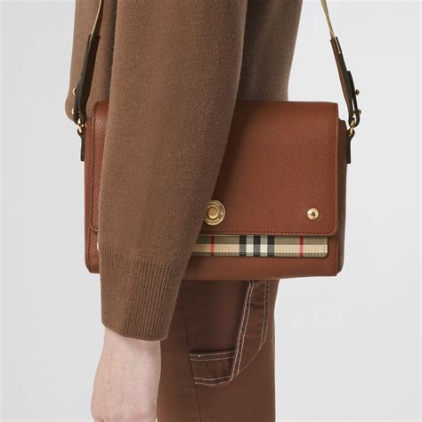 burberry leather messenger bag|burberry messenger bag women's.